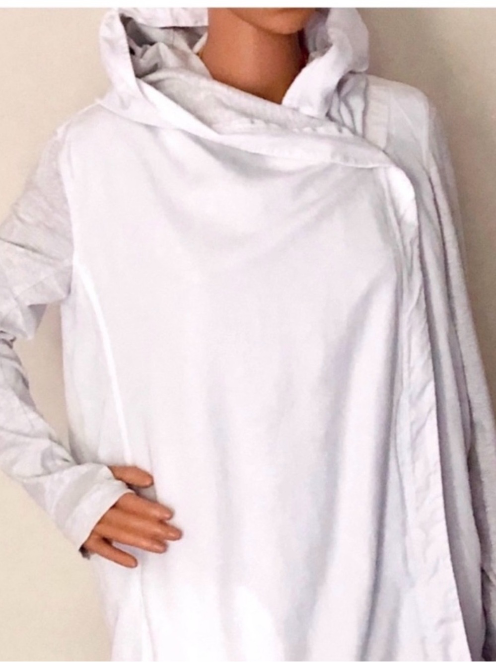 lululemon athletica White Hooded Crewneck Sweater